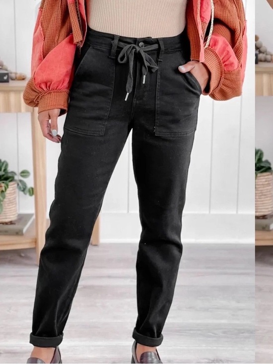 Judy Blue Denim - Judy Blue Black Jogger Jeans Women’s Size 9/29 High Rise Stretch Denim Pants